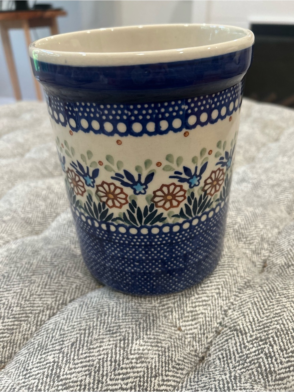 Authentic Polish Pottery Utensils crock